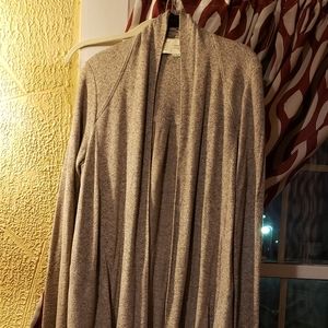 Heathered grey and black cardigan